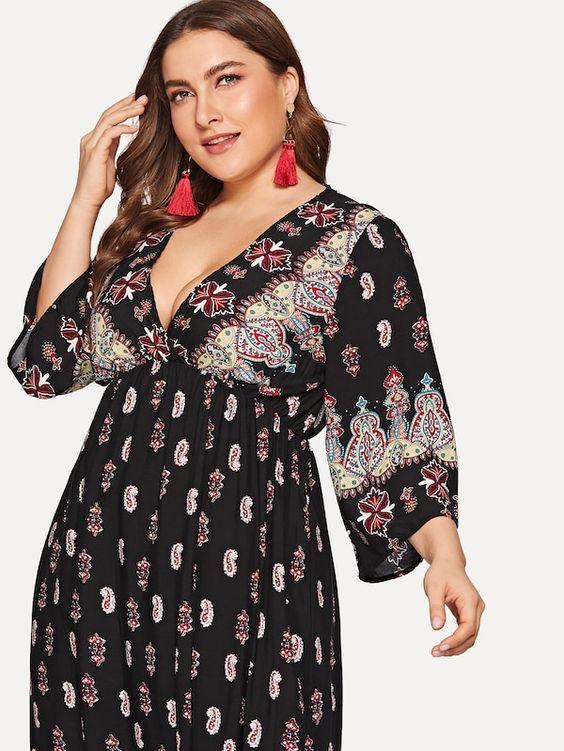 Plus Size Boho Kimono Maxi Dress - Boho Buys