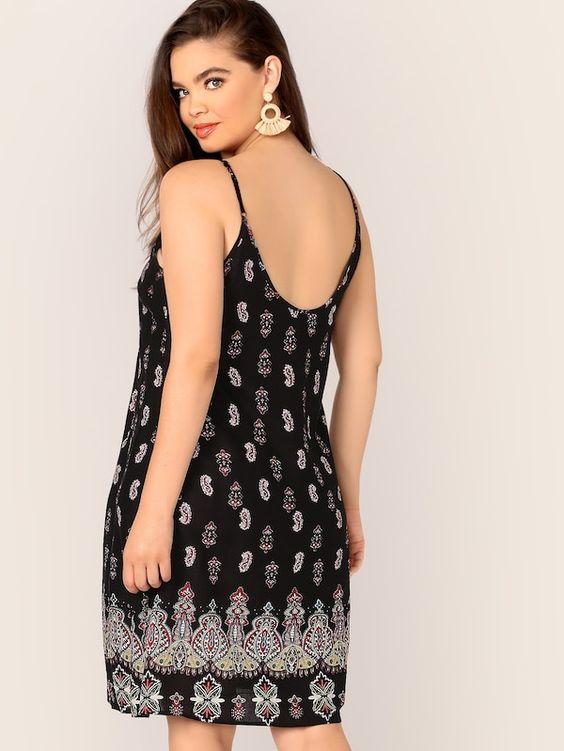 Plus Size Paisley Slip Dress - Boho Buys