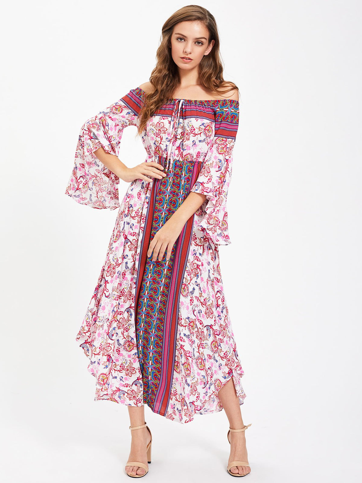 Pink Floral Maxi Dress - Boho Buys