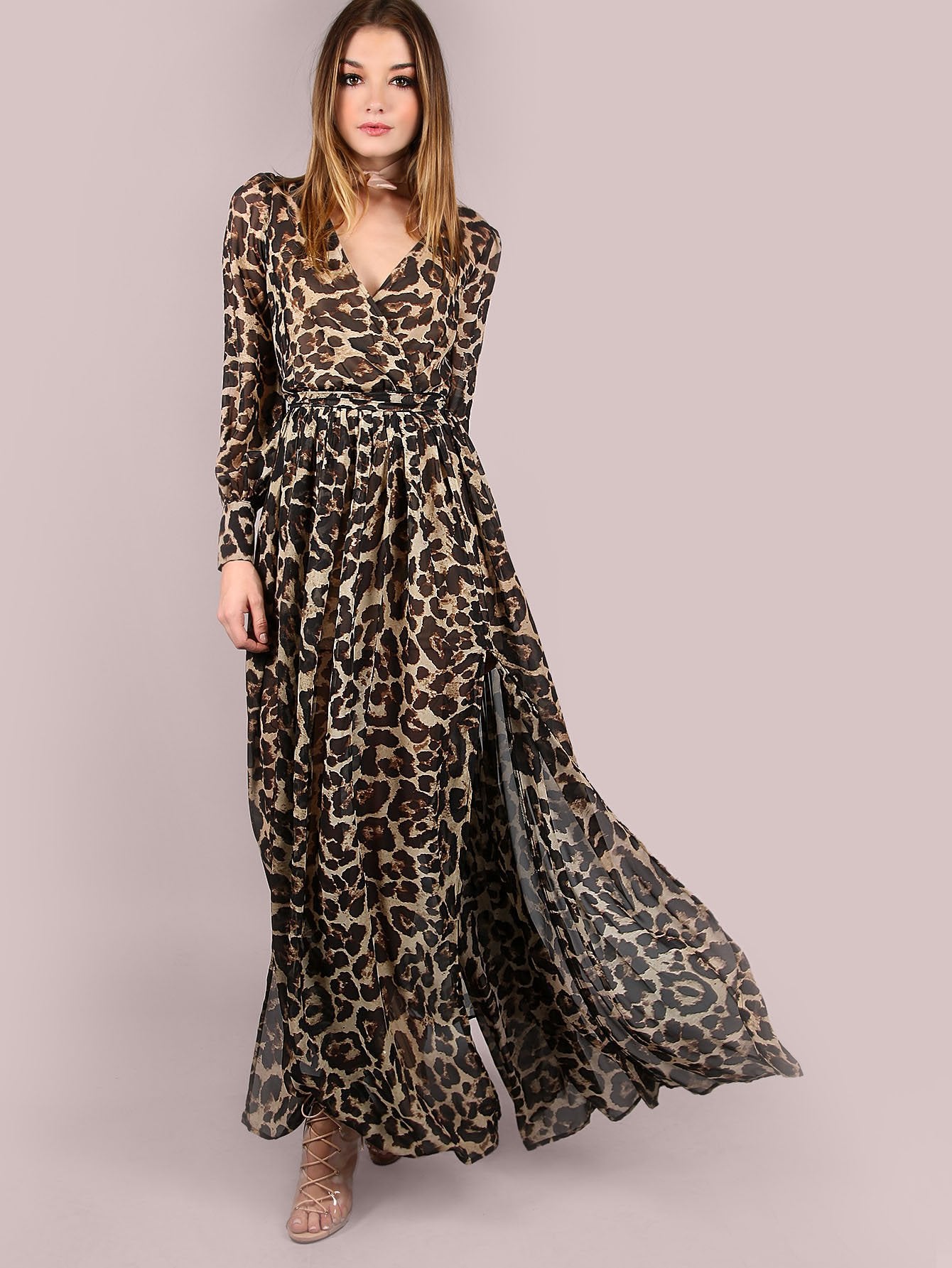 Animal print dress outlet maxi